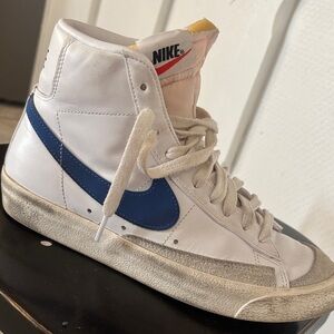 Nike Blazers White and Blue High-Tops
